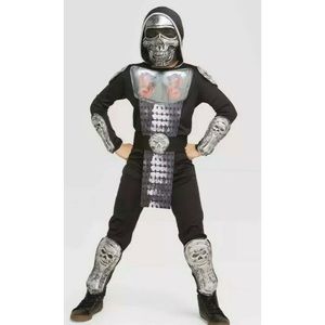 Iron Skull Ninja - child’s large (12-14) costume with light up chest pla…